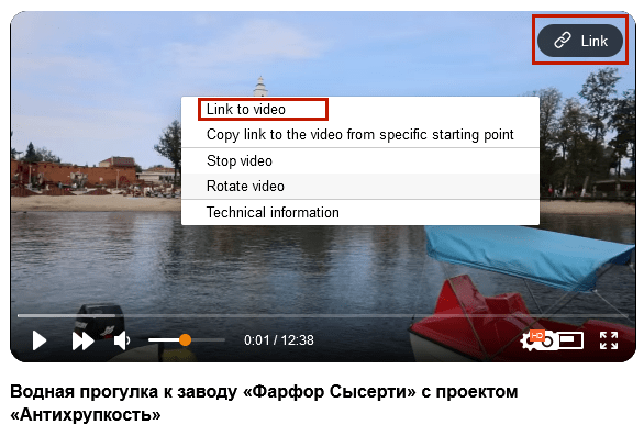 copy OK.ru video link