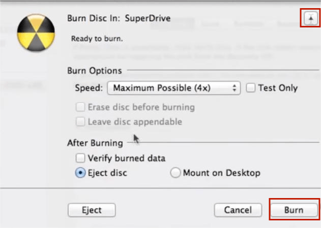 burn ISO to DVD with Disk Utility