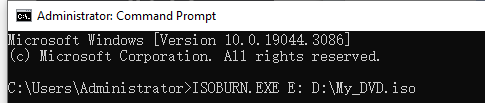 ISOBURN.exe command