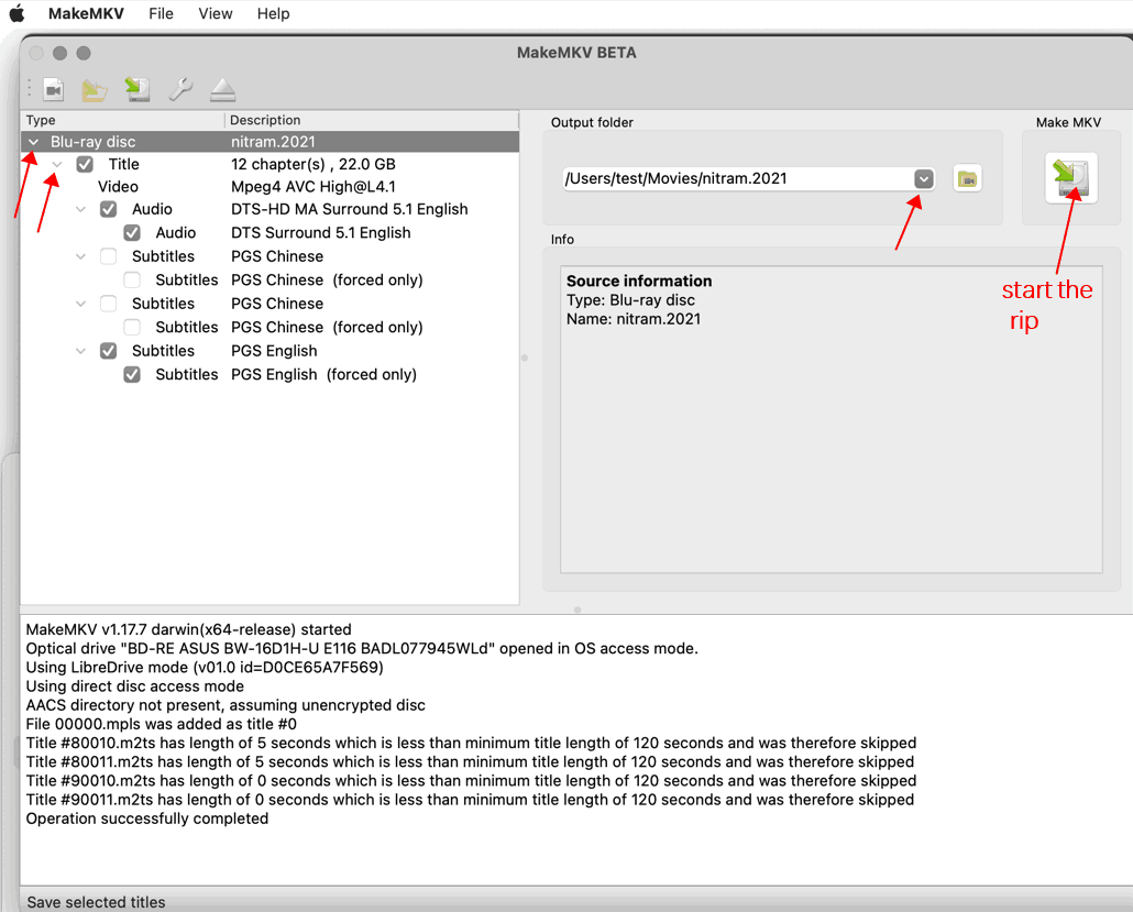 MakeMKV Blu-ray ripper for Mac