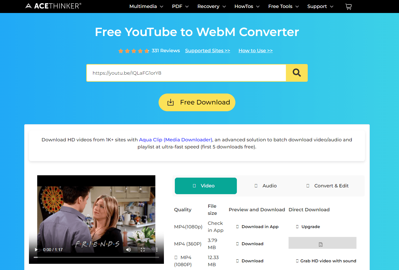 convert youtube video to webm online converter