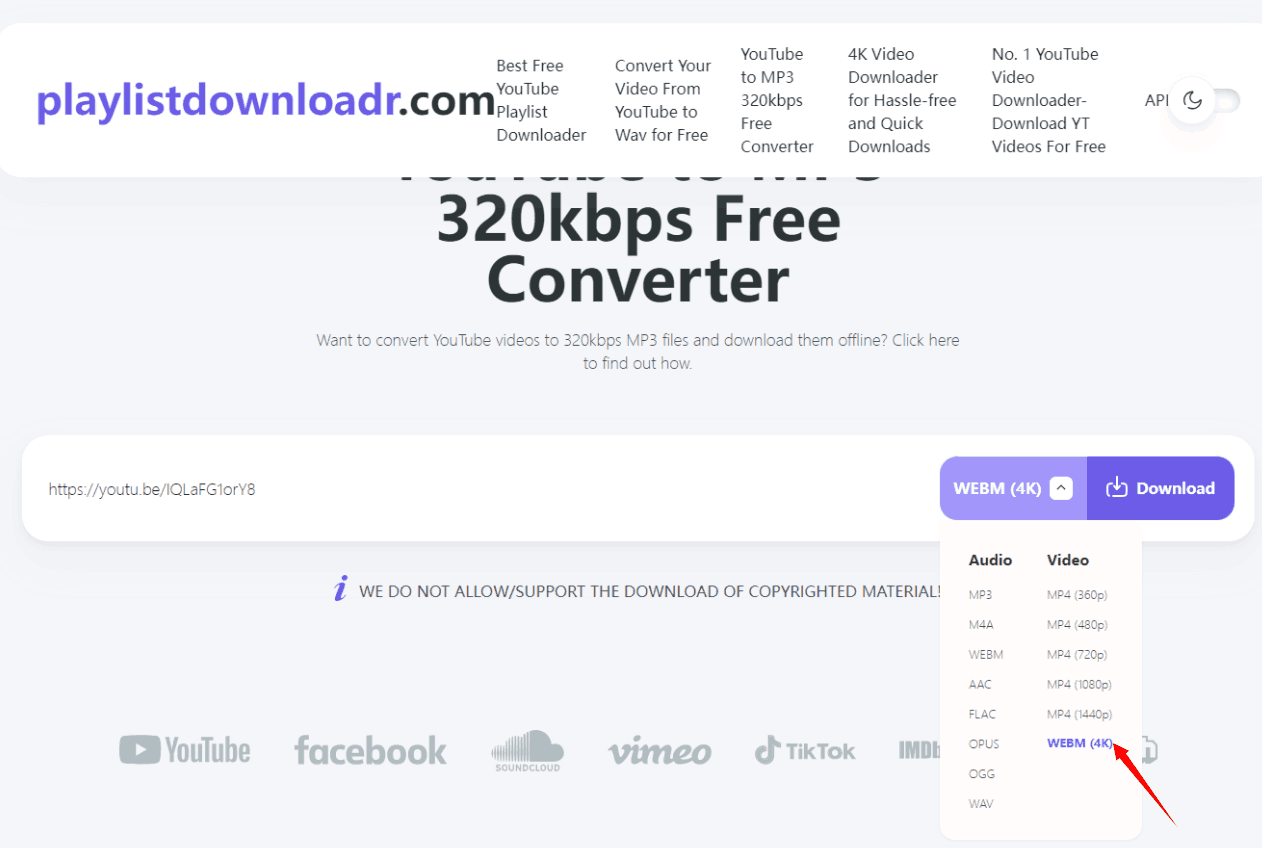 online free youtube to webm converter