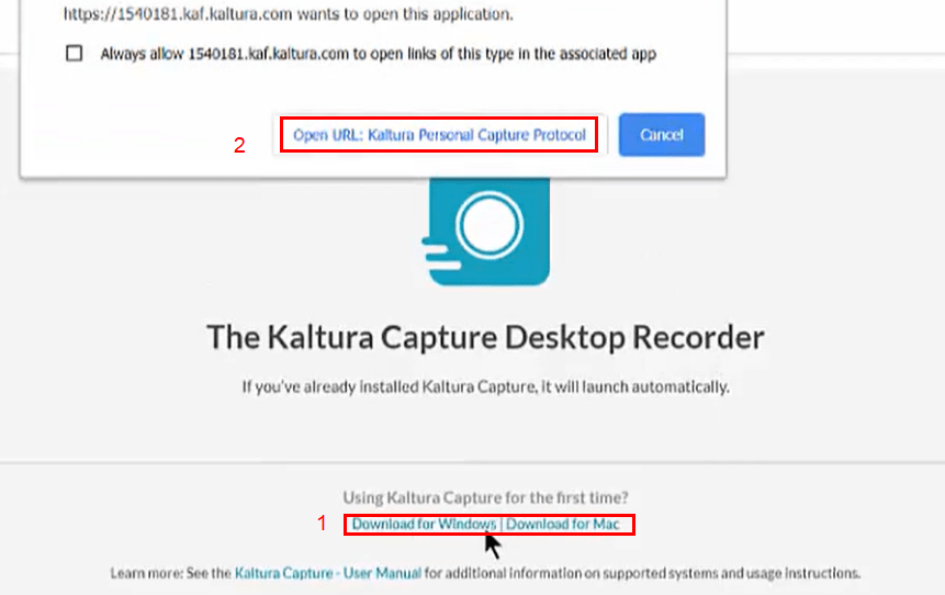 how to record a Kaltura video in canvas