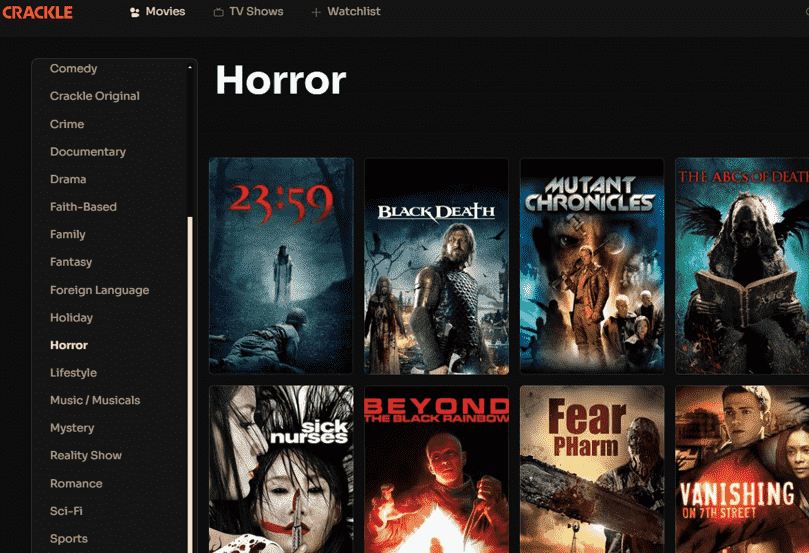 top horror movies download site crackle