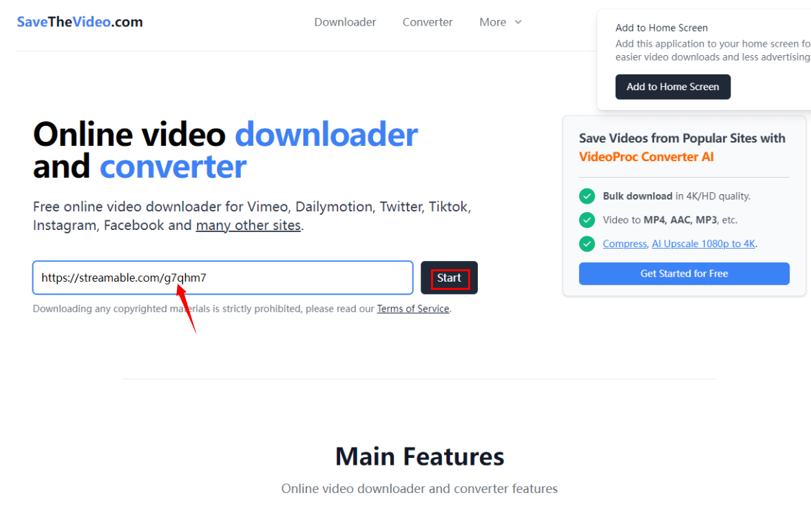 how to free download a video from streamable online