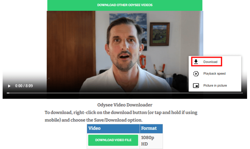 how to download odysee videos online 