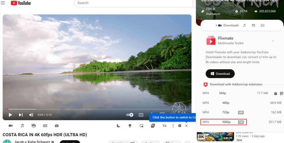 youtube 1080 download firefox extension add on