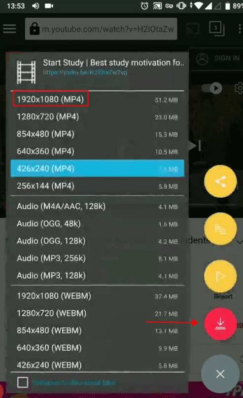 1080p video download from youtube android