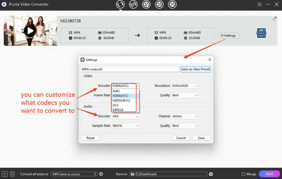 mp4 to h264 converter free