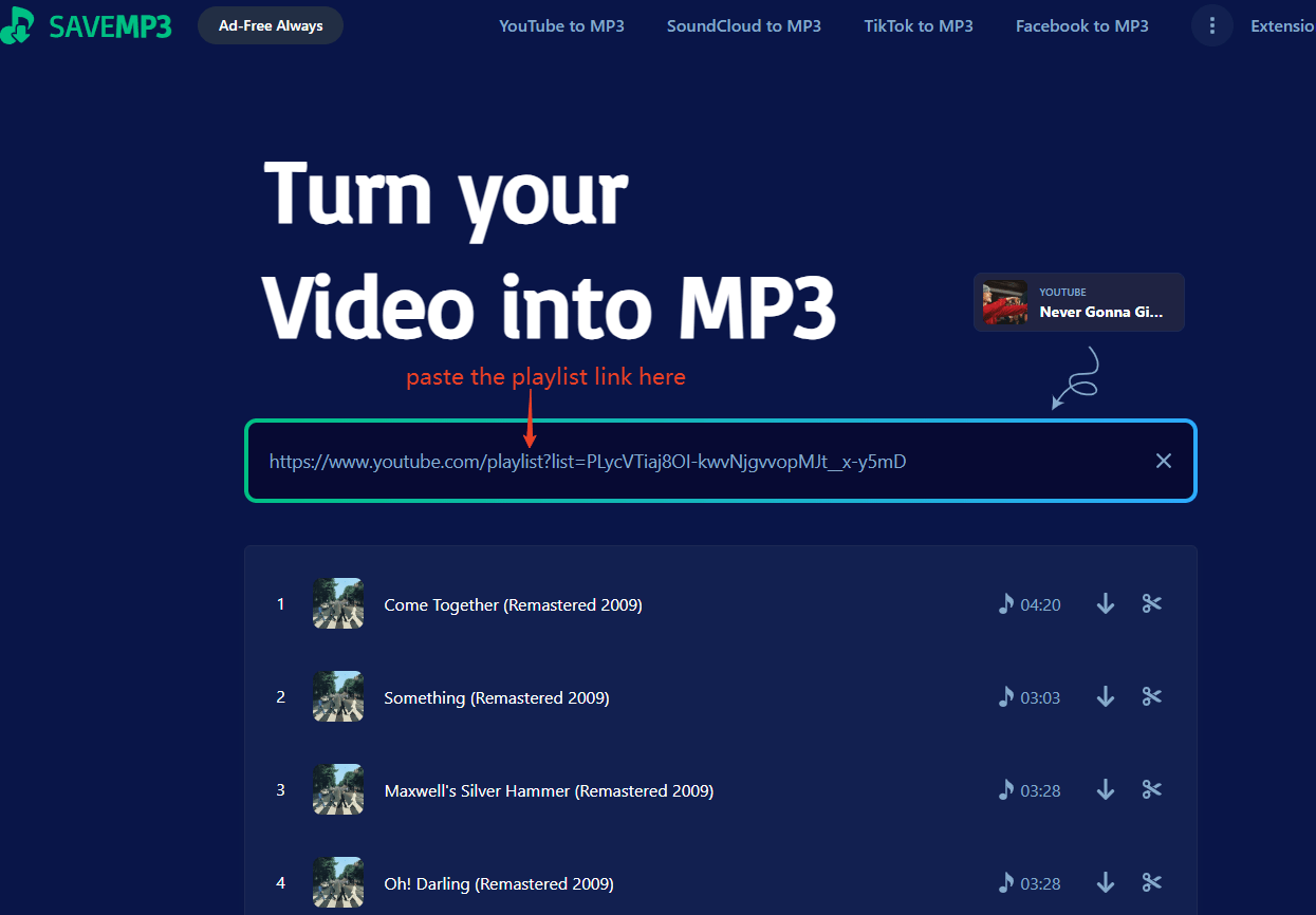 download youtube playlist to mp3 online