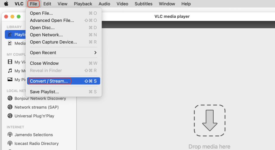 convert aiff to mp3 vlc